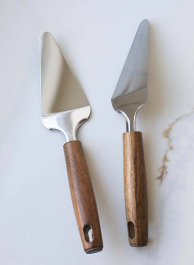 Acacia Wood Handle Server