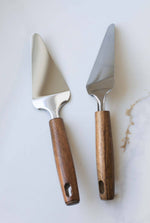 Acacia Wood Handle Server