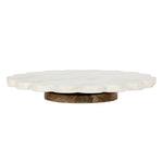 Marble and Wood Lazy Susan