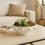 White Iron Hobnail Bowl