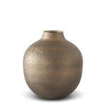 Crackled Brown Metal Vase