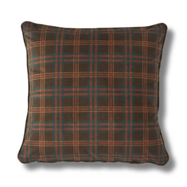 20x20 Donal Plaid Chocolate Pillow
