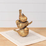 Stacked Gold Tone Bird Figurine