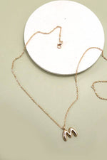 Personalized Balloon Initial Necklace: Gold