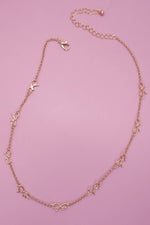 Cutout Bow Necklace - Gold