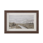 8x12 Winding Path Watercolor Landscape Framed Print