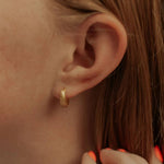 Rue Gold Brushed Hoops