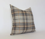 18x18 Brown Plaid Pillow Cover