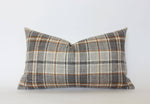 12x20 Brown Plaid Pillow Cover