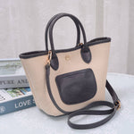 Ellie Straw Tote Crossbody Bag - Brown