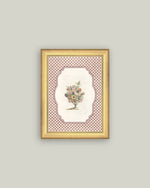 9x11 Vase of Flowers Framed Antique Art