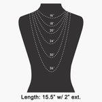 CZ Stud Pendant Necklace - Gold