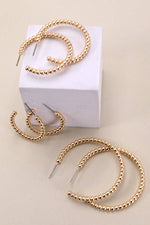 Ball Hoop Trio in 3 Sizes - Gold