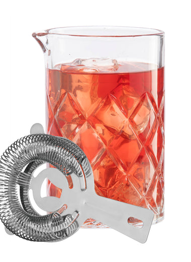 Cocktail Mixing Glass & Strainer Set