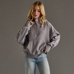 Charlotte Gray Quarter Zip Sweatshirt