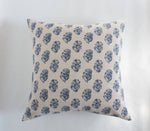 18x18 Navy Blue Floral Pillow Cover