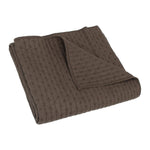 Cross Stitch Quilted Throw - Cocoa - 50x60"