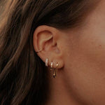 Diana Diamond Gold Hoops