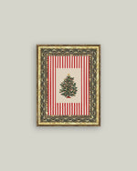 8x10 Peppermint Stripe Tree Framed Art