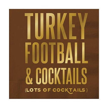 Turkey Football & Cocktails Napkins