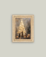 10x12 Luminary Christmas Tree Gold Framed Art