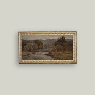 10x5 Autumn River Art in Frame