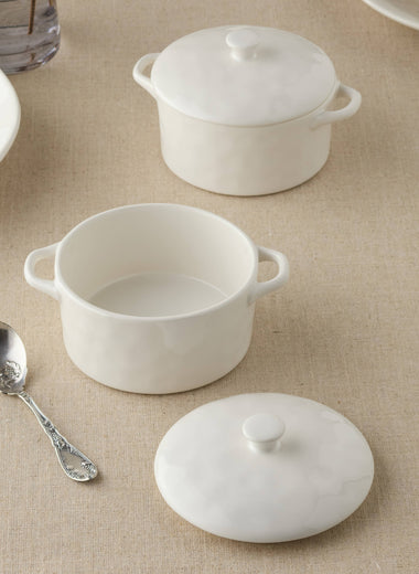 Linen Cream Round Mini Baker