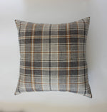 18x18 Brown Plaid Pillow Cover