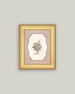 9x11 Vase of Flowers Framed Antique Art