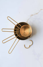Gold Stainless Steel Measuring Cup Set