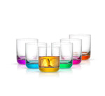 Hue Colored Whiskey Tumbler Glass