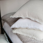 20x20 Fringe Pillow Cover - Light Gray