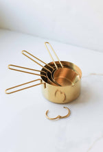 Gold Stainless Steel Measuring Cup Set