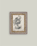 12x16 Sketch Flowers in a Pitcher Framed Art
