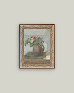 12x16 Vase of Roses Framed Antique Art