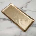 Gold Hammered Rectangular Tray