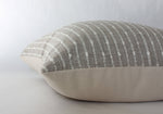 20x20 Cream Neutral Striped Pillow Cover