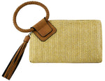Cheyenne Straw Wristlet With Tassel - Tan