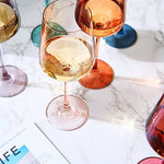 Pastel Luxury Colored Crystal Wine Glass