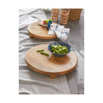 Footed Round Natural Board