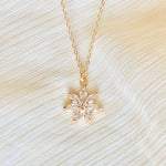 Gold Crystal Flower Necklace