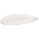 Scalloped Oval Platter - White