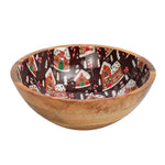 Gingerbread House Wooden Resin Serving Bowl