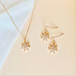 Gold Crystal Flower Necklace