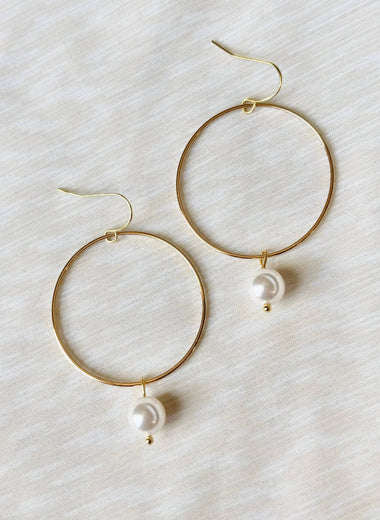 Swarovski Pearl Hoop Earrings