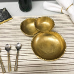 Gold Textured 3-Bowl Cluster Tray