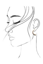 Half Moon Huggie Earrings:  Gold