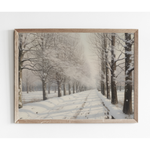8x10 Snowy Road Art Print
