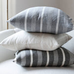 20x20 Addison Navy Stripe Linen Pillow Cover