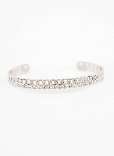 Layered Chain Cuff Bracelet
